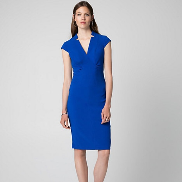 Le Chateau Pleated Shift Dress - Picture 2 of 8